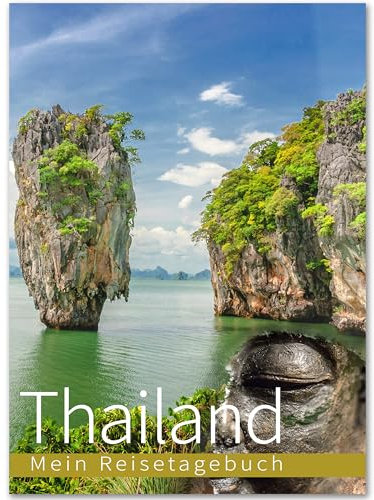 Calmondo Thailand Reisetagebuch zum Ausfüllen | inspirierendes Reisebuch Thailand mit Reiseplanung, Zitaten, Karte uvm | Achtsamkeit und Reise-Dokumentation | ideales Thailand Geschenk | DIN A5
