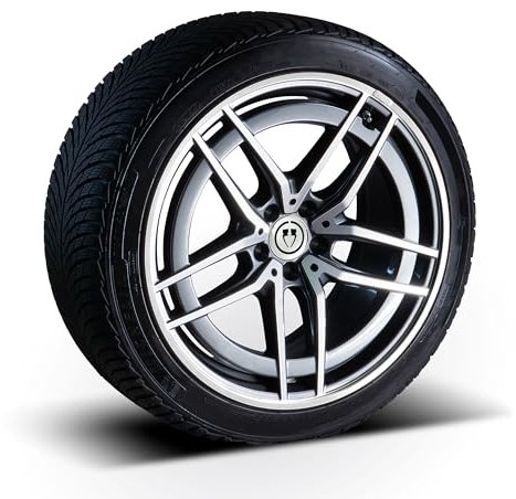 PRIORIM 4x Aluminium Felgenschutzringe (18 Zoll, Weis) - Kratzfester & Wetterbeständiger Rundumschutz für Autoreifen & Felgen - Effektiver Felgenrand-Schutz