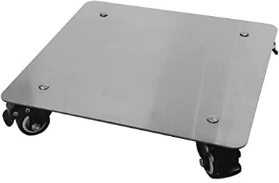 BGFYUSF Quadratischer Pflanzenständer mit Rädern, Robustes Metall-Topfpflanzentablett, Blumentopf-Mover für den Garten, Blumentopfregal auf Rollen, Untersetzer mit Universalrädern (33 cm)