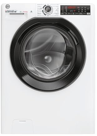 Hoover H-WASH&DRY 350 Freestanding Washer Dryer, 8 Kg Wash + 6 Kg Dry, 1400 RPM, Combined Cycle Class D, Wi-Fi & Bluetooth, Auto Care & Steam Care Pro, White, 60x54x85 cm - H3DPS4866TAMB-80