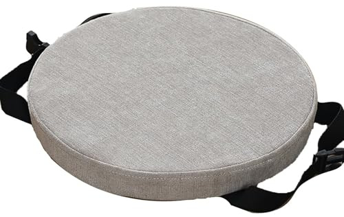 ZIBENE Sitzkissen Barhocker Rund mit Befestigung, Sitzkissen Rund 30cm für Hocker, Stuhlkissen Rund 30cm rutschfest Verdicken Gepolstertes für KüChen Hocker Waschbar Abnehmbar Rund Sitzpolster
