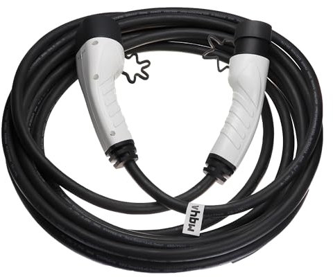 vhbw Ladekabel Typ 2 zu Typ 2 kompatibel mit Peugeot e-Boxer, E-3008 Active, e-Expert Elektroauto, 3-phasig, 16 A, 11 kW, 10 m