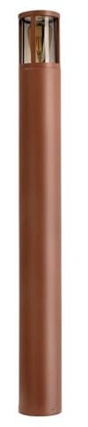 Planetitaly FACADO II ROUND Lampione LED giardino IP65 attacco 1x E27 max 20W palo luminoso luce esterni cortile sentiero viale parco 230V AC diffusore trasparente fumè (Marrone, 100 cm)