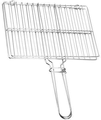 BESPORTBLE Edelstahl Grillkorb Mit Griff Robuster BBQ Grill Korb Für Fisch Und Steak Glatte Oberfläche Einfach Zu Reinigen Für Outdoor Grillen Camping Und Picknick Vielseitiges Grillzubehör