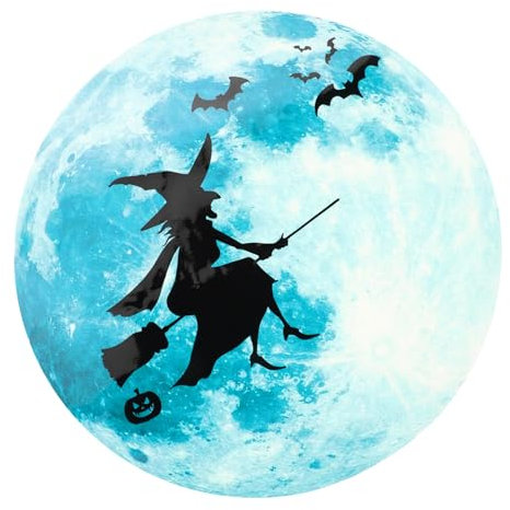 Ciieeo 1 Blatt Halloween Leuchtaufkleber Einhorn Neonlichter Barschild Küchenfliesenaufkleber Eukalyptus Thanksgiving Fensteraufkleber Blumenwandaufkleber Wandaufkleber Fledermaus