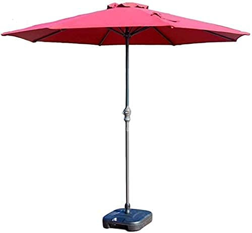 HUIBBGO Ombrellone da Spiaggia, ombrellone da Giardino, 9 Piedi, Patio/Cortile, Tavolo da Mercato all'aperto, ombrellone con manovella, Poliestere Impermeabile Anti-UV e Robusto palo in Ferro