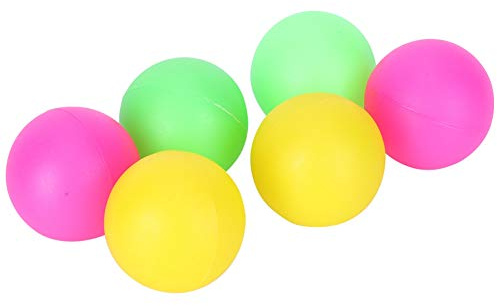 6PCS PVC Beach Ball Ersatz, Farbenfrohe Strand -Tennis -Unterhaltungsspiel Spielzeugbälle mit Dekoration für Katzenbälle (Gelbgrün)