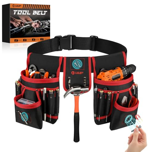 Magnetic Tool Belt for Men, 26 Pockets Heavy Duty Nail Tool Pouch Dad Gift