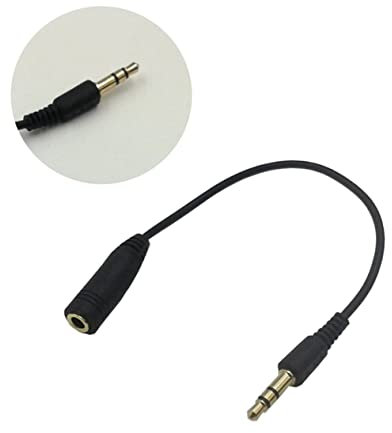 KOMBIUDA Cavo di Prolunga Audio Stereo Maschio-Femmina 3,5 Mm 17 Cm per Cuffie E Dispositivi Jack Aux-
