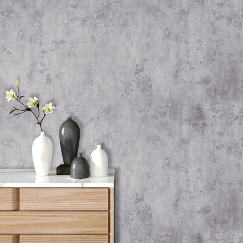 Stickyart Tapete Betonoptik Grau Klebefolie Industrial 30cm X 400cm Selbstklebende Tapete Grau Wandfolie Industrielook Wandtapete Wasserfeste Abwaschbare Klebetapete für Küche Bad Schlafzimmer