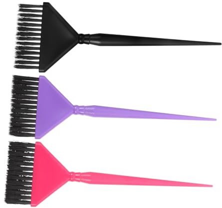 LOORGVEL Cepillos para Teñir el Cabello 3piezas en Color Negro de Material Pc, Uso Cómodo y Aplicación Uniforme para Salón Profesional y Uso Personal Color Aleatorio