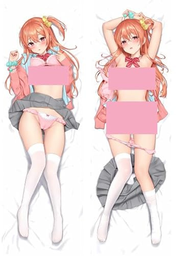 RuiHao Anime Kissenbezug Manga Kissenhülle Für Sweet Girl,Anime Pillowcase Digitaler Doppelseitiger Druck Kissenbezug,Seitenschläferkissen Bezug,Bedding Umarmungskissen Bezu,Shortplush-50x160CM