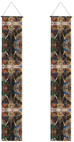 Banner mit Elefanten-Druck, Polyester-Banner, für drinnen und draußen, einfach aufzuhängen, wiederverwendbar