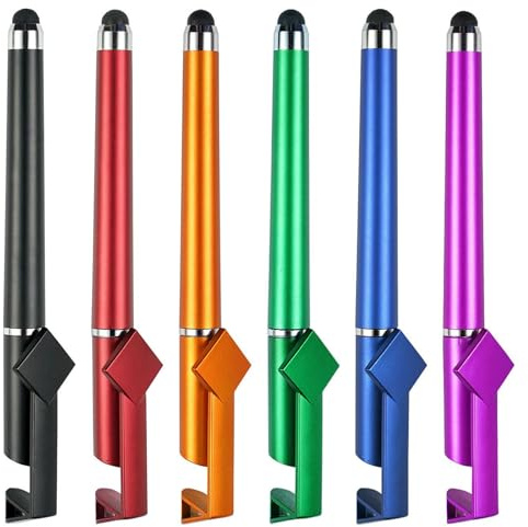 12 Uds. Bolígrafo De Pantalla Táctil 3 En 1 Con Soporte Para Teléfono Tableta Pantalla Táctil Soporte Para Teléfono Suministros De Oficina
