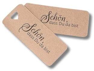 Geschenkanhänger Papieranhänger Tags Etiketten Schön, dass Du da bist Hochzeit Taufe Kommunion Konfirmation Taufe Geburtstag