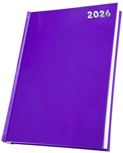 PaulStore Terminplaner 2026, A4/A5/A6, Pastellfarben, modisch, Wochenansicht, ein Tag pro Seite, Violett, A4 Tag pro Seite)