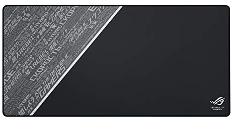 ASUS ROG Sheath BLK Gaming Mouse Pad – 35.4” x 17.3, Extra-Large Surface, Ultra-Smooth for Precise Mouse Control, Anti-Fray Stitched Edges, Non-Slip Base - Black/Gray
