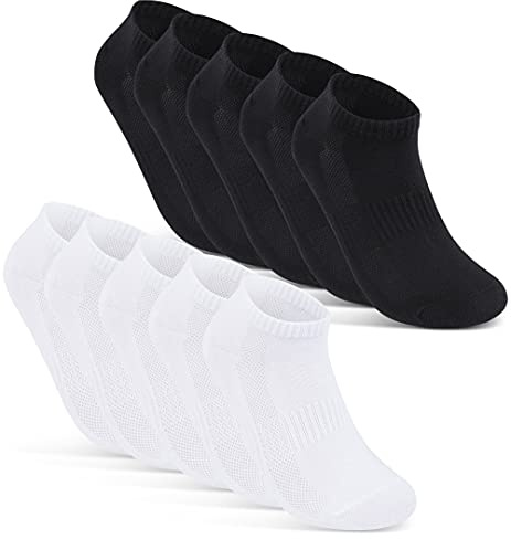 10 Paar Sneaker Socken Herren & Damen kurze Sportsocken Baumwolle Atmungsaktiv