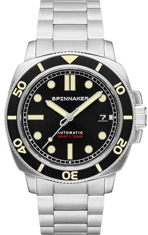 Spinnaker Herren 42mm Hull Diver Automatik Deep Grey 3-Zeiger-Uhr mit Edelstahlarmband SP-5088-11