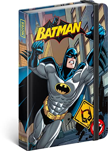 Presco Group NOTIQUE Notizbuch Liniert, Klein Notizheft für Erwachsene und Kinder, Notizheft, Hardcover Notebook (Batman - Power)