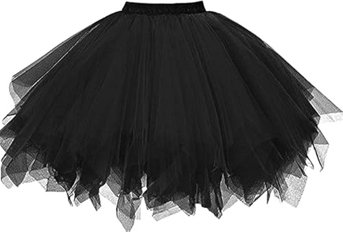 Dressever Damen 50er Rockabilly Petticoat Retro Tüllrock | Ballet Cosplay Prom Abendkleider Anlass;Tanz Tüllrock;Halloween Tüll-Rock;Karnevalskostüm