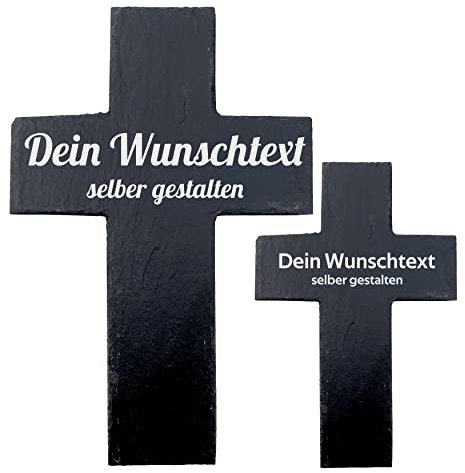 Croce in ardesia con testo desiderato, diverse misure personalizzate e personalizzate. Ideale per decorazioni funerarie, battesimi, matrimoni, lavagne commemorative, tombali o decorazioni chiese (20