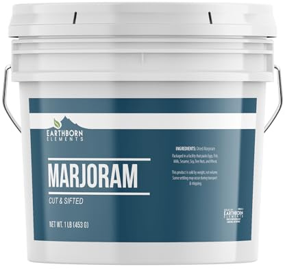 Earthborn Elements Marjoram 1 Gallon Bucket, Cut & Sifted, Versatile Herb