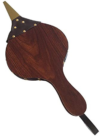 SEIWEI Wooden Bellows Fireplace Air Blower Handbremse Balg Pumpe for Fireside Tools Dark Brown Vintage Bellows Traditional Stove Fire Lighter Fan-Middle