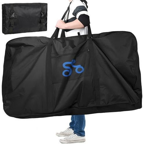 CRROEL Bolsa de transporte para bicicleta, plegable, engrosamiento para bicicleta plegable de 26 pulgadas, bicicleta de carretera, 700 C, bolsa de viaje, accesorios para bicicleta de montaña