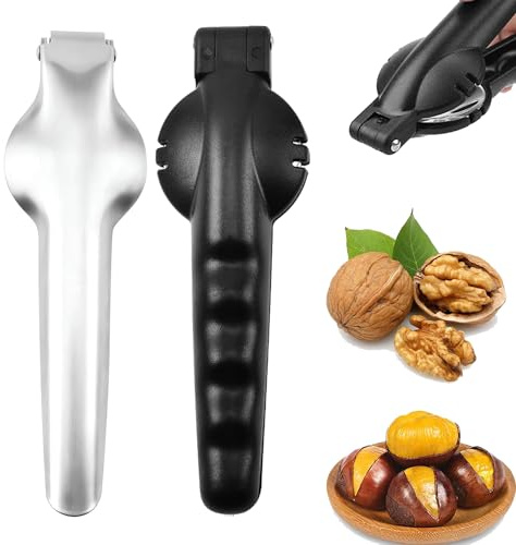 Jsleid 2 stycken kastanjeklippsset, kastanjeöppnare, kastanjeöppnare rostfritt stål, kastanjeskärare, Chestnut Opener Cutter, Maronitång, lämplig för att öppna kastanjer, valnötter, nötter