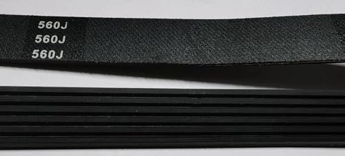 Drive V-Belt For Treadmill Washing Machine Exercise Bike Motor Poly-V Drive Belt560J PJ1422 570J PJ1448 580J PJ1473 Transmission Belt(570J PJ1448,7ribs)