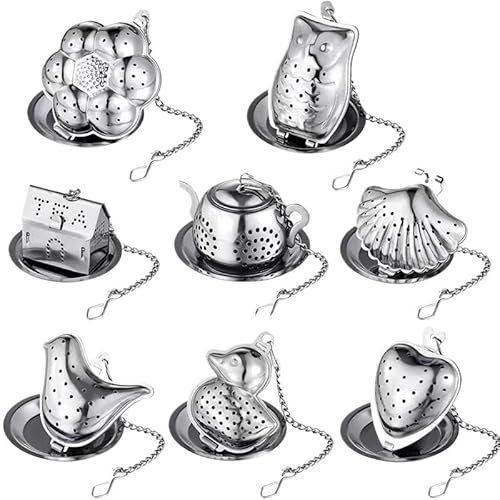 Infusore da tè in acciaio inox, versatile e più ripido per tè sfusi, facile da pulire (set di uova)
