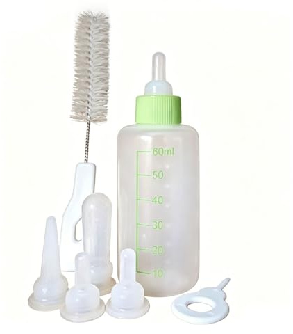 Armastuse 60ml Biberon Gattini, Biberon Gattini Appena Nati, Kit per l'alimentazione della siringa per Cuccioli, Gattini, scoiattoli e Altri Animali Appena Nati