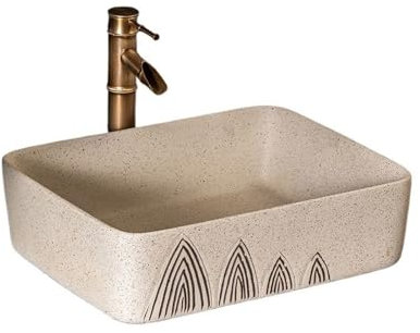 Hhmmei2024-23 Lavabo da appoggio Bagno Lavabo da appoggio Lavabo Antico for Hotel Bagno Lavabo for Bagno Domestico Lavabo in Ceramica Vintage Lavabo da Appoggio