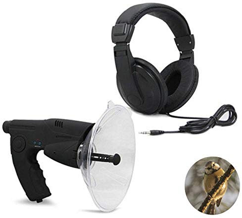 YIHANSS 8X Magnification Sound Amplifier Ear Bionic Birds Recording Watcher with Headphones Watcher Outdoor Tools Listening Bird Tool Bird watching