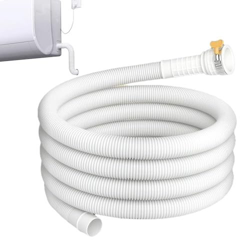 Rrlihjgu Manguera de Desagüe de Agua para Aire Acondicionado - Prolongador de 3 m para Manguera de AC Portátil | Diámetro de Ajuste 2.5cm Flexible con Abrazadera de Goma para Secadora Coche Cubo