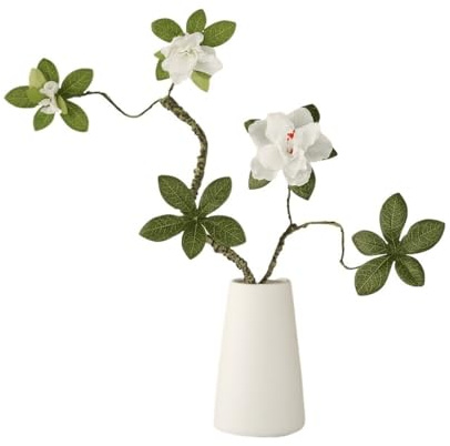 ZKALQECNF Decorazione Azalea Simulazione Pianta Soggiorno Ufficio Decorazione Disposizione Vaso di Fiori in Ceramica Fiori Finti
