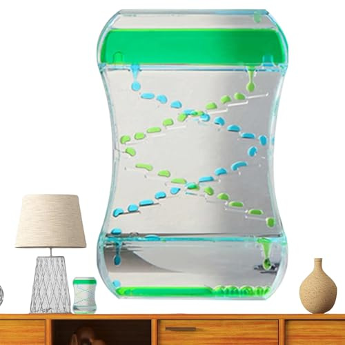 Minuteur de Liquide - Sablier en - Jouet à Bulles de Mouvement - Sablier Liquide coloré avec Effet Relaxant - Jouet sensoriel interactif pour et Adultes - Bureau - Salle de Classe