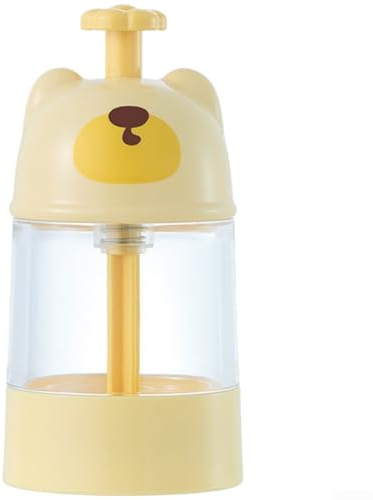 Saliera in plastica a forma di orso, per condimento cucina, 13,4 x 6,5 cm, corpo trasparente con bocca larga 6 cm, manico ergonomico, PET/PC + molla 304 (A)