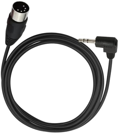 Tmboryuu Cable Adaptador auditivo en ángulo Recto de 3, 5 mm a DIN5P de 5 Pines Compatibilidad para Equipos de Estudio e Instrumentos Cable Adaptador con Conector en Forma de L