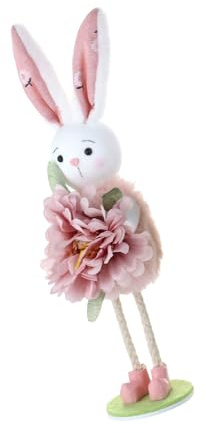Kangnice de Liebre de poliéster y, Adorno de muñeca de Liebre para repisas de Escritorio, Estante, centros de para Fiestas, decoración de Pascua de