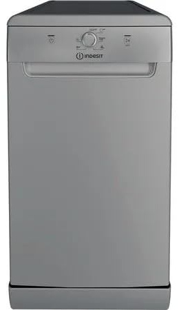 Indesit IN2FE10CS90SUK Slimline Dishwasher 45cm, Silver, 10 Place Settings, Energy Efficient, Multiple Wash Programs, Adjustable Racks, Quiet Operation, Compact Space-Saving Design