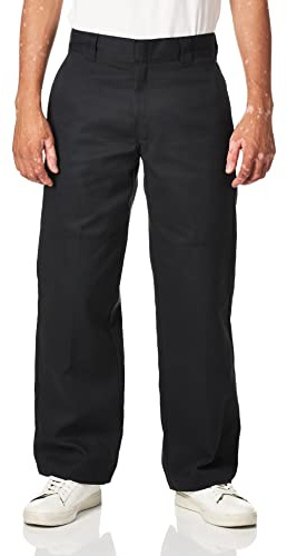 Dickies Herr Flex Dubbel Knäbyxa Lös Rak Passform, Svart, 32W x 32L