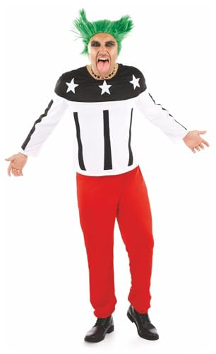 Fun Shack 90-tal rave maskeraddräkt fest startdräkt, brittiska ikoner maskeraddräkt män, 90-tal maskeradkostymer för män medium