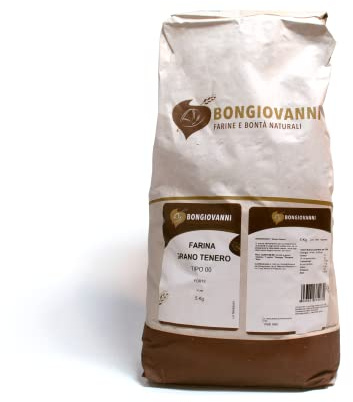 BONGIOVANNI FARINE E BONTA' NATURALI Farina di Grano Tenero Tipo 00 Forte (panettone, colomba, pandoro) 5Kg