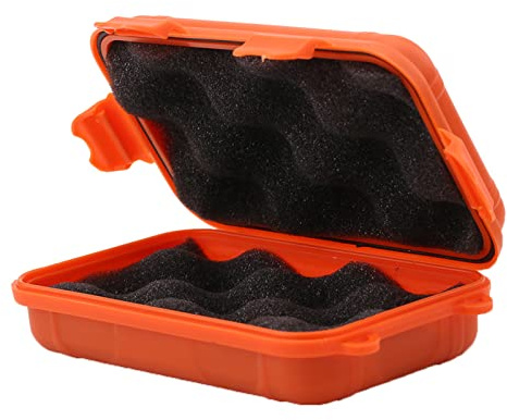 wasserdichte Box Outdoor, Shockproof Sealed Kunststoffbox Wasserdicht Aufbewahrungsbox für das Tragen Kleiner Werkzeuge(S-Orange)