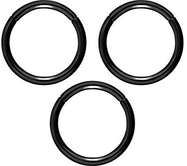 PIERCINGLINE Segmentring Clicker-SET | Chirurgenstahl | Piercing Nase Septum Ohr Helix Tragus | Spar Set | Farb & Größenauswahl