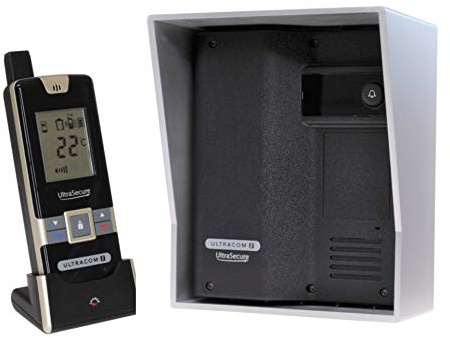 Ultracom2 600M Black Wireless Intercom with Handset & Hood (Silver Hood)