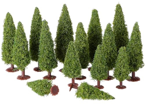 Homoyoyo 15 piezas de cedro árboles arquitectura árboles planta verde paisaje modelo de planta para tren modelo DIY artesanía paisaje paisaje diseño