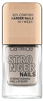 Catrice Stronger nagelstärkande nagellacker, nagelhärdare, nagellack, nr 04 mjölkrebel, nude, långvarig, härdande, glänsande, utan aceton, vegansk, mikroplastpartiklar fri (10,5 ml)